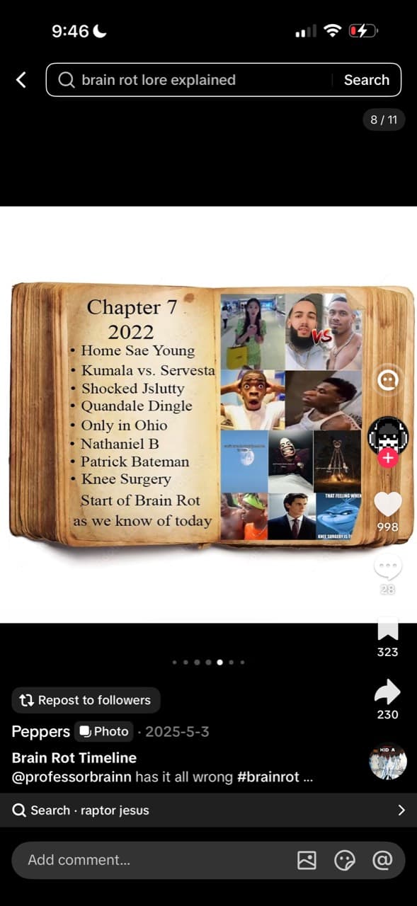Community archive collage of 2022 memes from the supplied TikTok reference